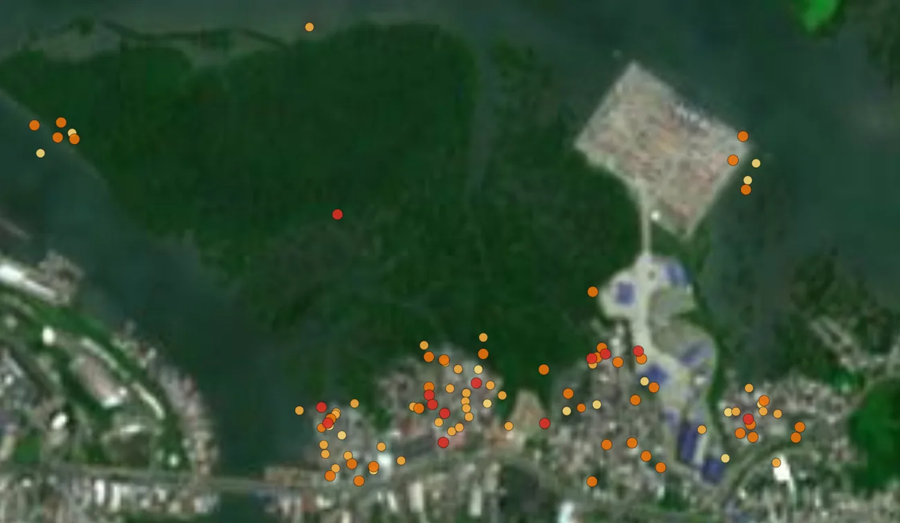 Las 101 viviendas caracterizadas en las comunas 5 y 6, por nivel de afectación